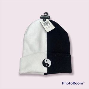Black and White Yin Yang Beanie